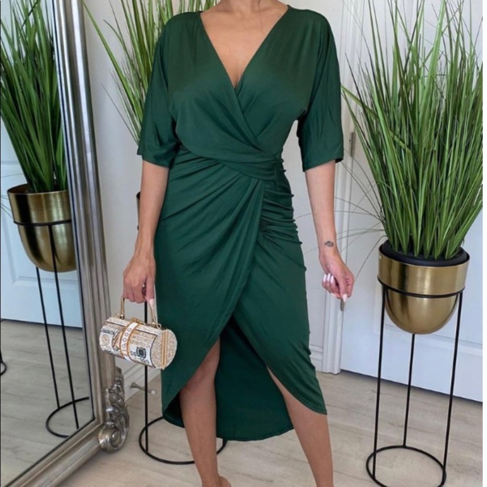 Faux wrap dress